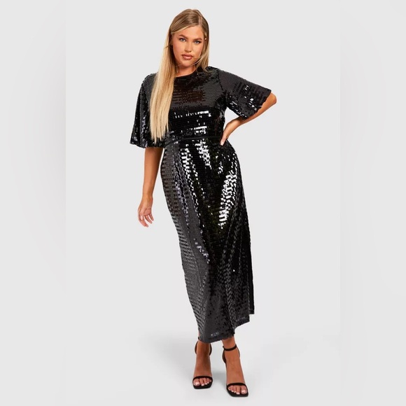 Sequin Black Dress - Picture 3 of 4